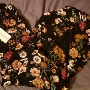 Printed wide leg pants